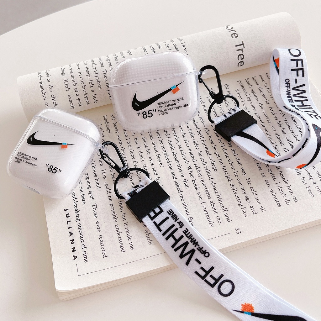 Vỏ Bảo Vệ Hộp Đựng Tai Nghe Airpods 3 / 1 / 2 / pro Trong Suốt Kèm Dây Đeo Mềm Mại