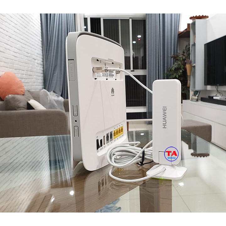 Anten 3G/4G Huawei 18dbi - Đầu cắm chuẩn SMA - Cáp dài 3m/hỗ trợ băng tần 700-2600Mhz.