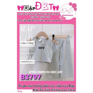005 Rập giấy cắt may áo + quần xuông cho bé gái (1-12t)