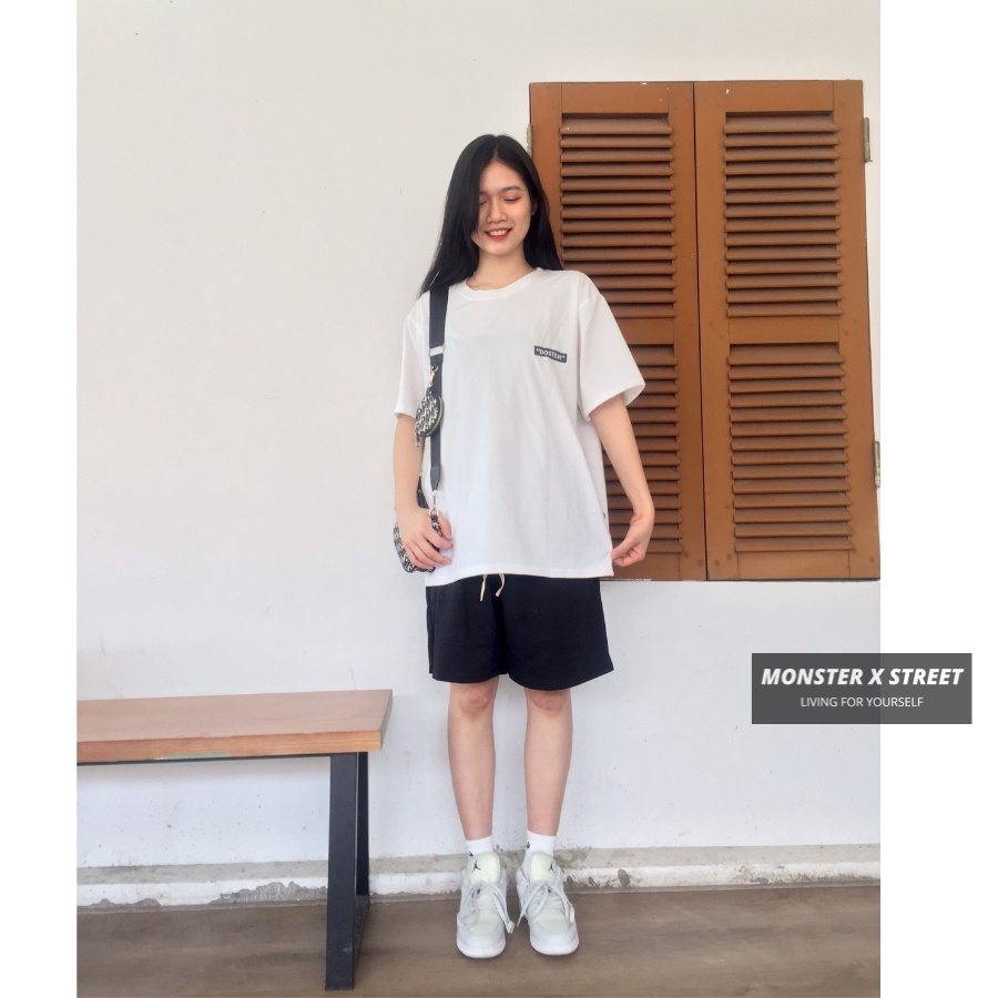 Quần Short Đùi Trơn unisex MONSTER X STREET Basic nam nữ thể thao oversize Hàn Quốc Ulzzang | BigBuy360 - bigbuy360.vn