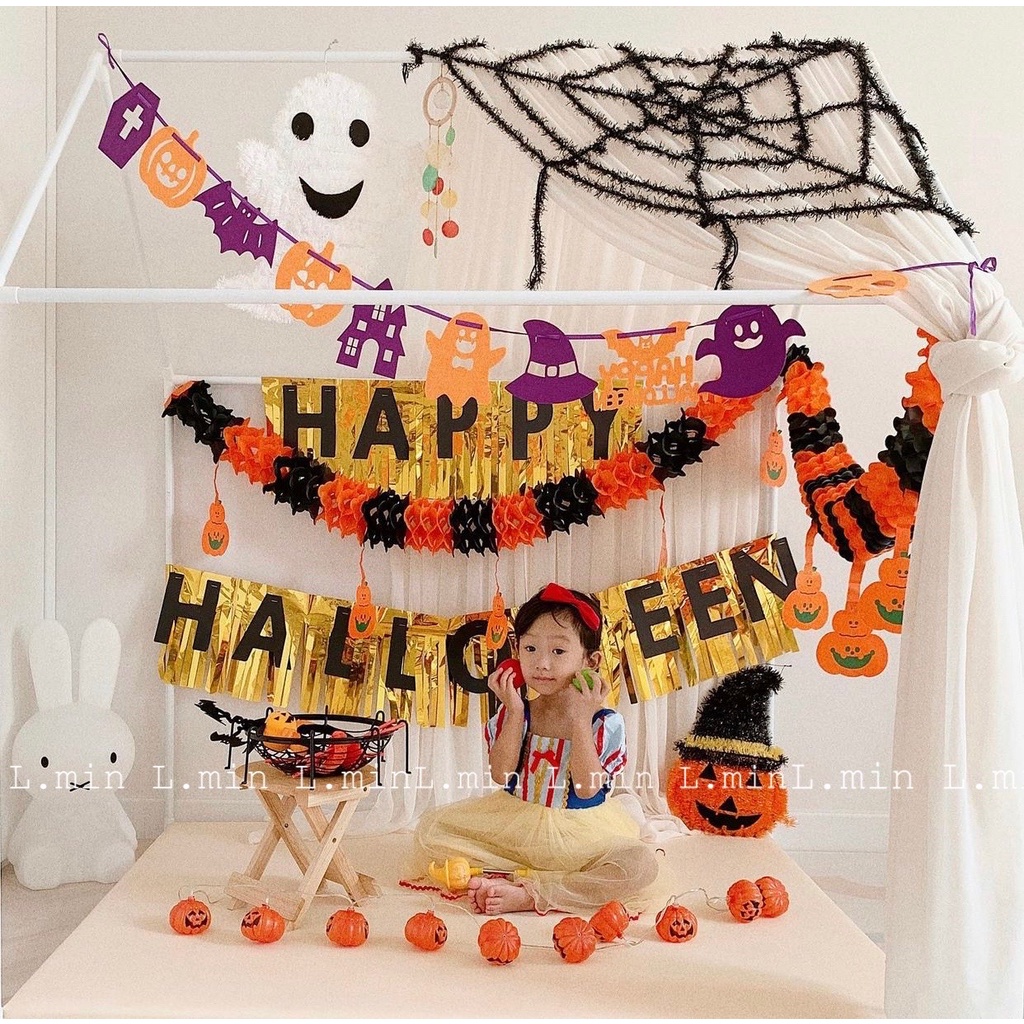 Dây đèn trái bí ngô Halloween by L.min