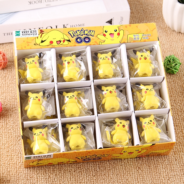 Bộ 4 Cục Tẩy Cao Su Hình Pikachu Dễ Thương