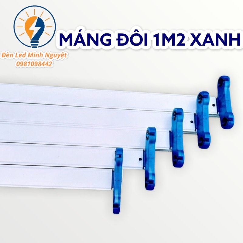MÁNG ĐÈN LED 1M2 VÀ 60CM ĐÔI + ĐƠN