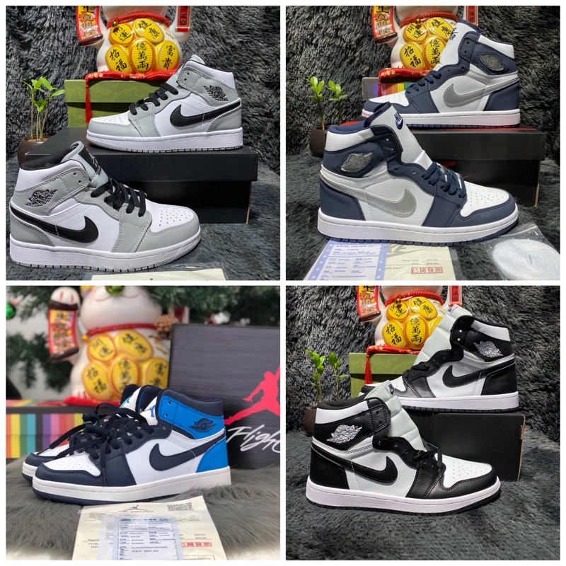 [Full box+bill] Giày Sneaker Jordan cao cổ các mẫu panda black white  full box bill