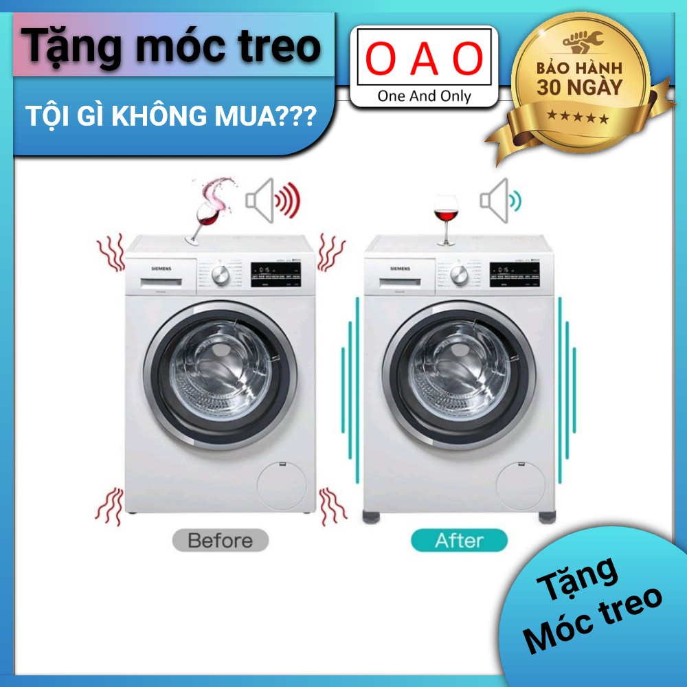 Chống rung máy giặt - 4 miếng cao su 1 2 3 tầng - Kệ máy giặt - Chân đế máy giặt - Chống ồn máy giặt - Phụ kiện giặt ủi