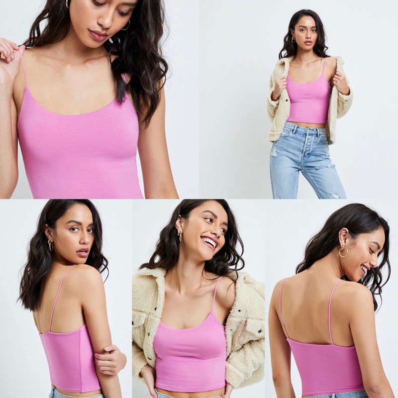 Áo 2 Dây Ngắn Áo Thun Croptop Thun Pacsun Dày Dặn Xịn Đẹp XS S M L XL