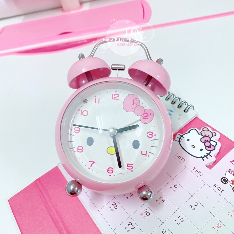 Đồng hồ báo thức để bàn Hello Kitty