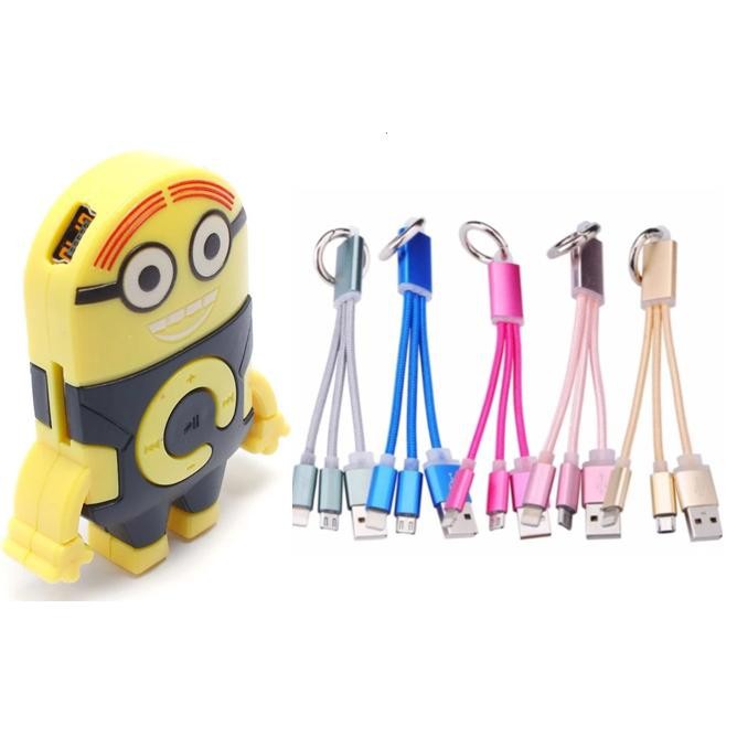 Máy nghe nhạc MP3 Minion + Tặng cáp sạc 3 đầu