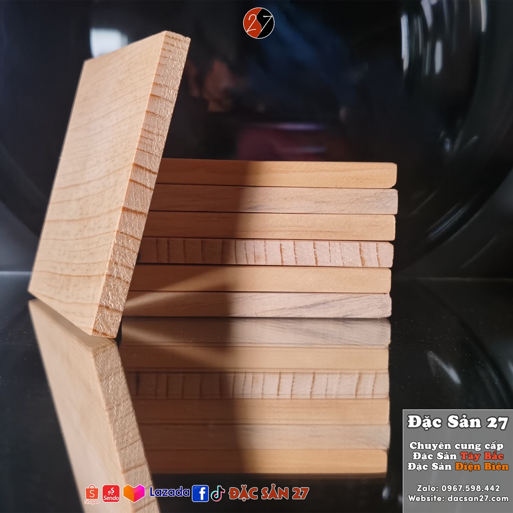 Miếng Gỗ Thông 10x10 Dày 1cm đã bào mịn 2 mặt và các cạnh ( Đóng đồ nhỏ, Lót cốc,...) Thỏa sức sáng tạo với Miếng gỗ