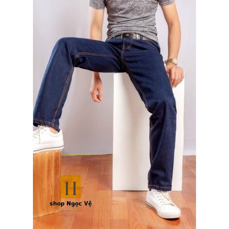 Quần Jean Nam ống suông, Quần bò nam Trung Niên ống Đứng cao cấp Ngọc Vệ Fashion