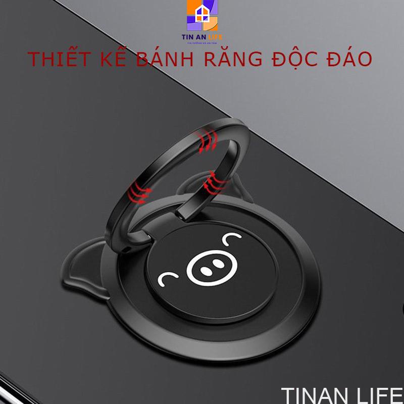 Giá Đỡ Điện Thoại Hình Heo Siêu Dễ Thương, Giá đỡ dạng nhẫn đa chức năng cho điện thoại di động