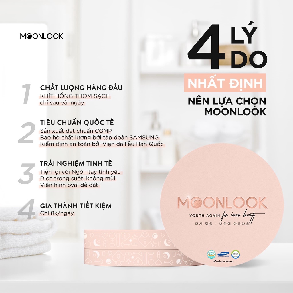 Viên Rửa Vệ Sinh Phụ Nữ Moon Look Hàn Quốc