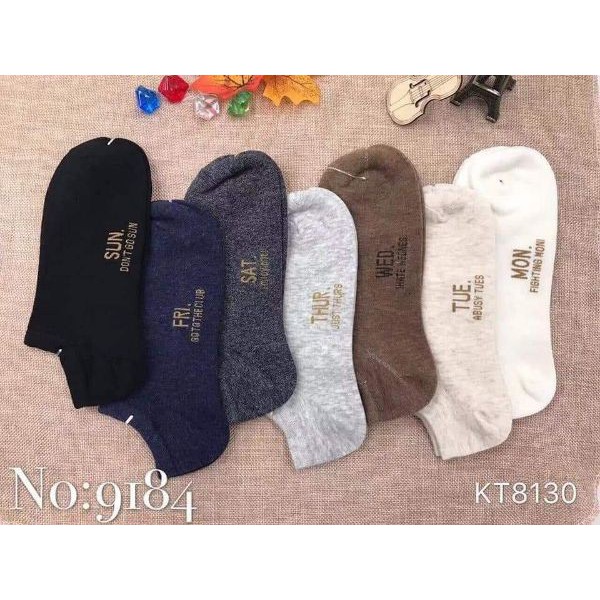 SÉT TẤT TUẦN NAM NỮ "MON - TUE - WED... - EVERYDAY - CHỌN SET ĐỦ CẢ TUẦN CHO ĐÔI CHÂN XINH CỦA BẠN