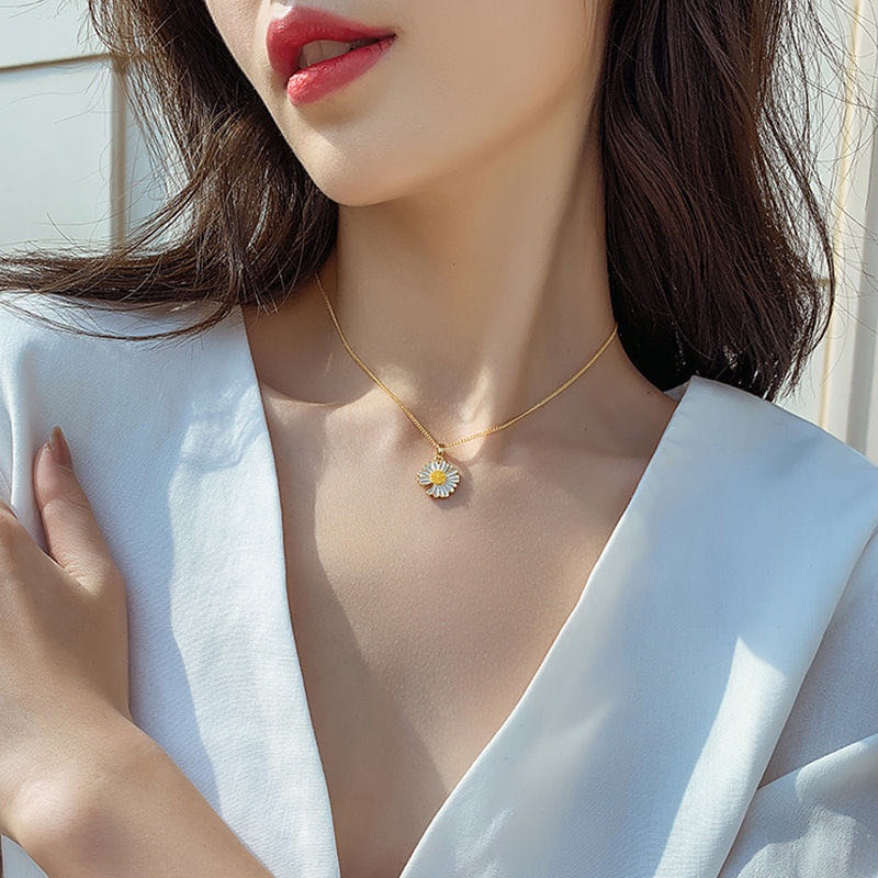 Vòng Tay/Vòng Cổ Họa Tiết Hoa Cúc Phong Cách Mori Hàn Quốc Cao Cấp Đơn Giản Cá Tính Thiết Kế Tinh Tế Cho Nữ