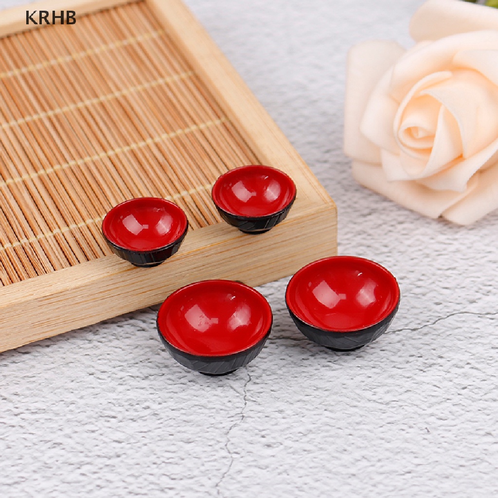 Set 2 Chén Dĩa Đồ Chơi Mini Tỉ Lệ 1: 12 Dành Cho Nhà Búp Bê Mới