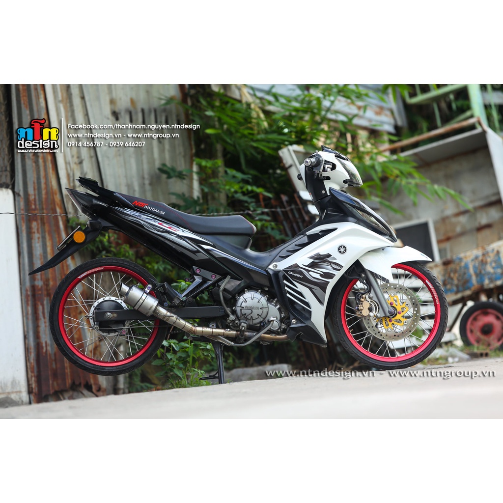 Tem Rời Dán Xe Exciter 135 2011 Mẫu LC Trắng Xám Đen 2020 Cực Đẹp, Hàng 3 Lớp Chất Lượng Cao