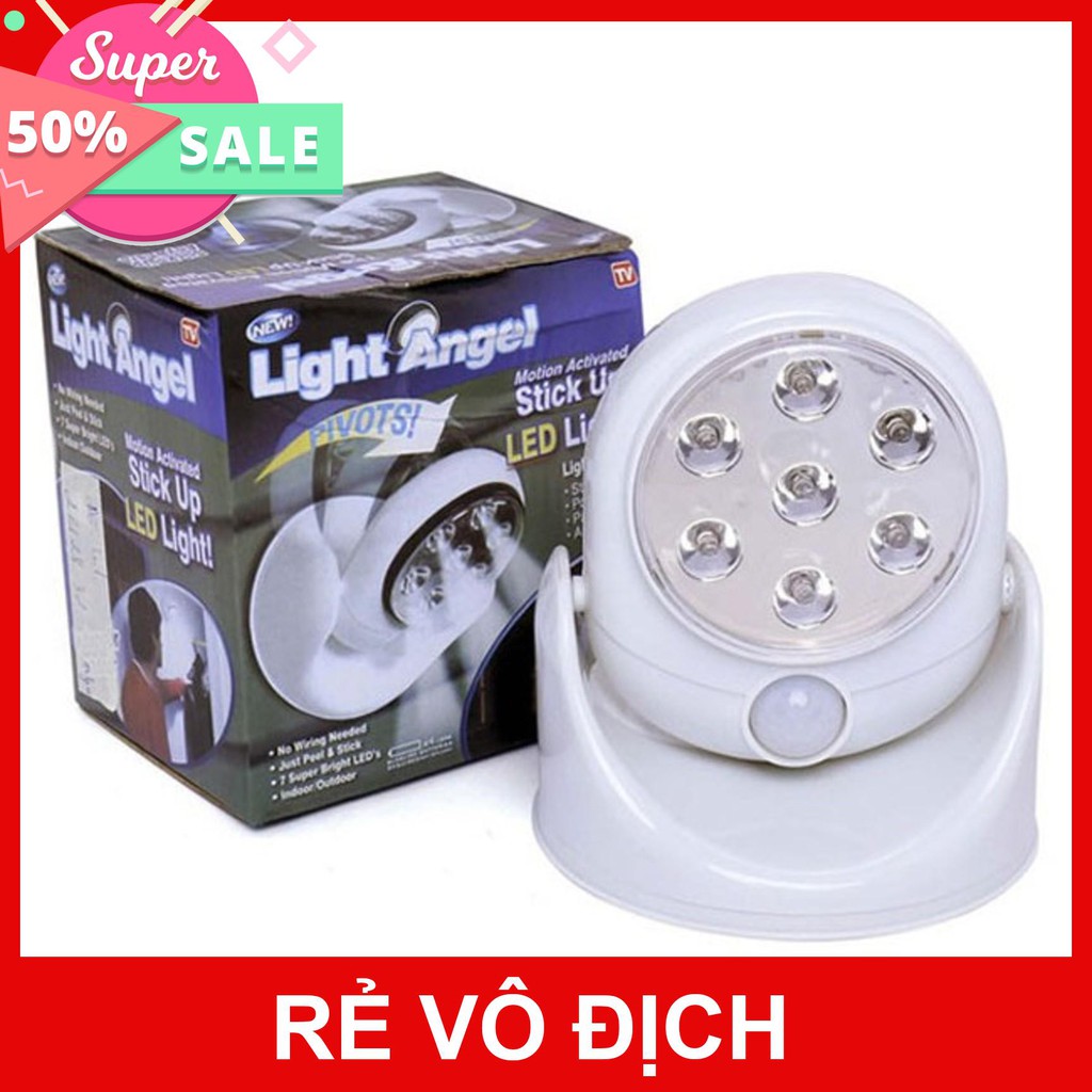 Bộ 2 Đèn LED cảm ứng xoay 360 độ dán tường