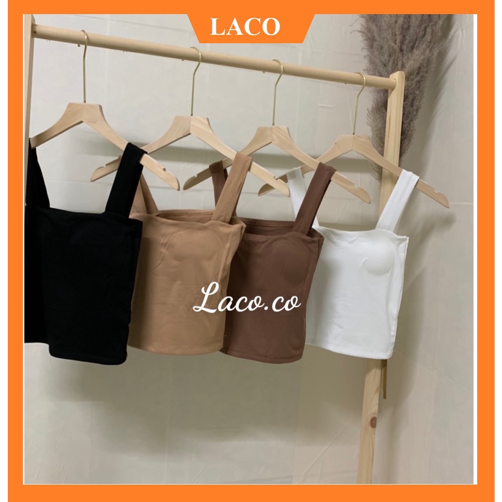 Áo 2 dây bản to có mút ngực dáng croptop- áo dây có đệm ngực chất zip co dãn cao cấp NT03