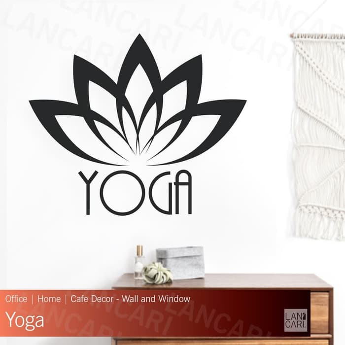 Sticker Dán Cửa Kính Hình Hoa Sen Tập Yoga