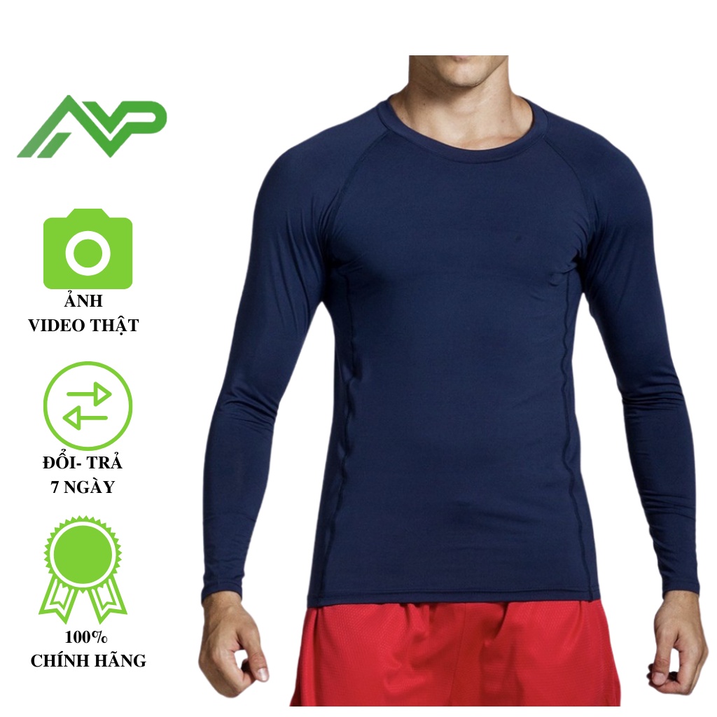 Áo giữ nhiệt dài tay NPV nam co giãn tốt, áo thể thao nam chất cotton mỏng mịn | BigBuy360 - bigbuy360.vn