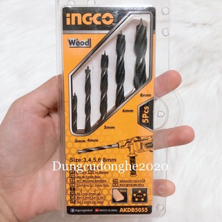 INGCO/TOTAL Bộ 5 mũi khoan gỗ AKDB5055/TACSD7055