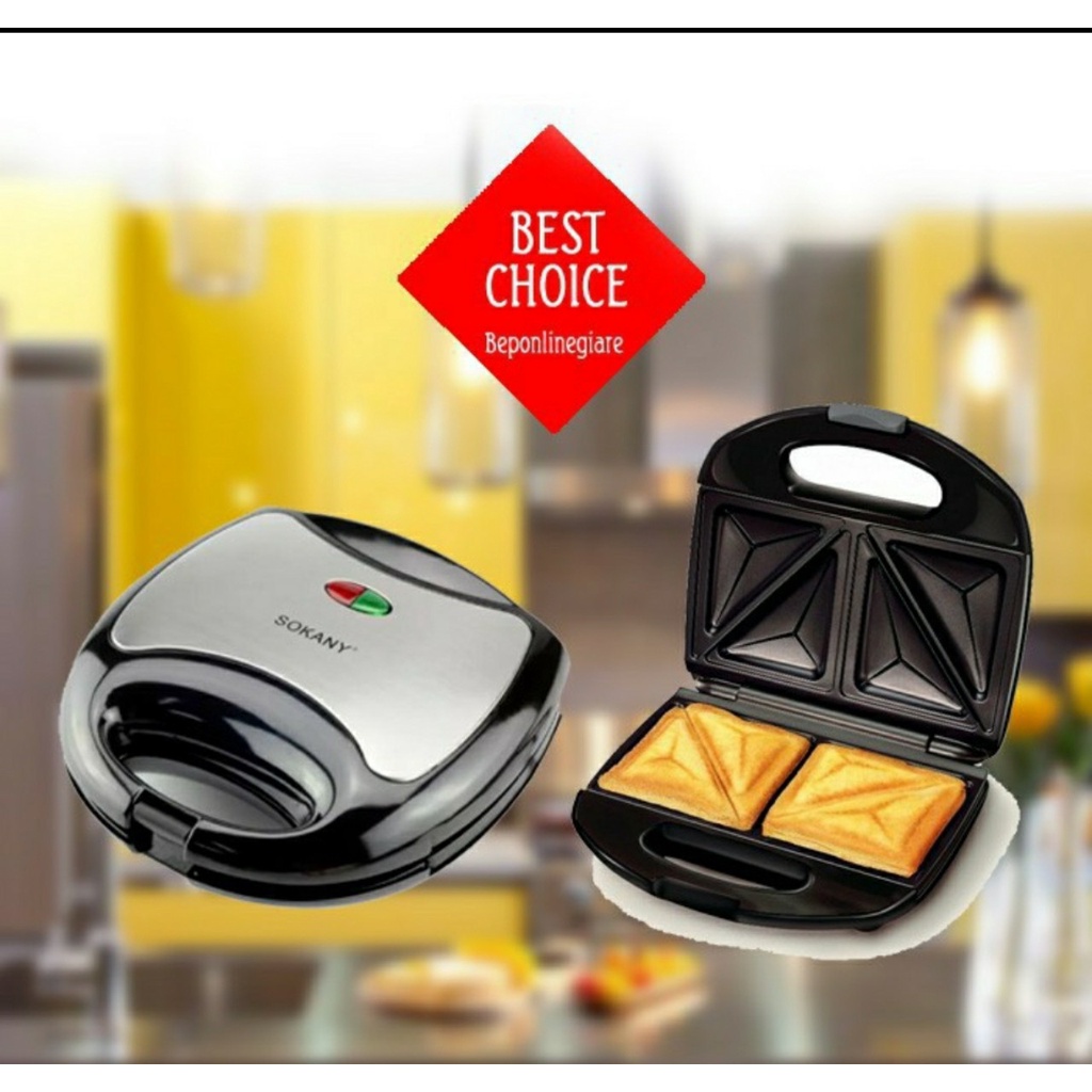 Máy Nướng Bánh Mì Sandwich, Máy làm bánh hotdog Sokany KJ-102 cao cấp