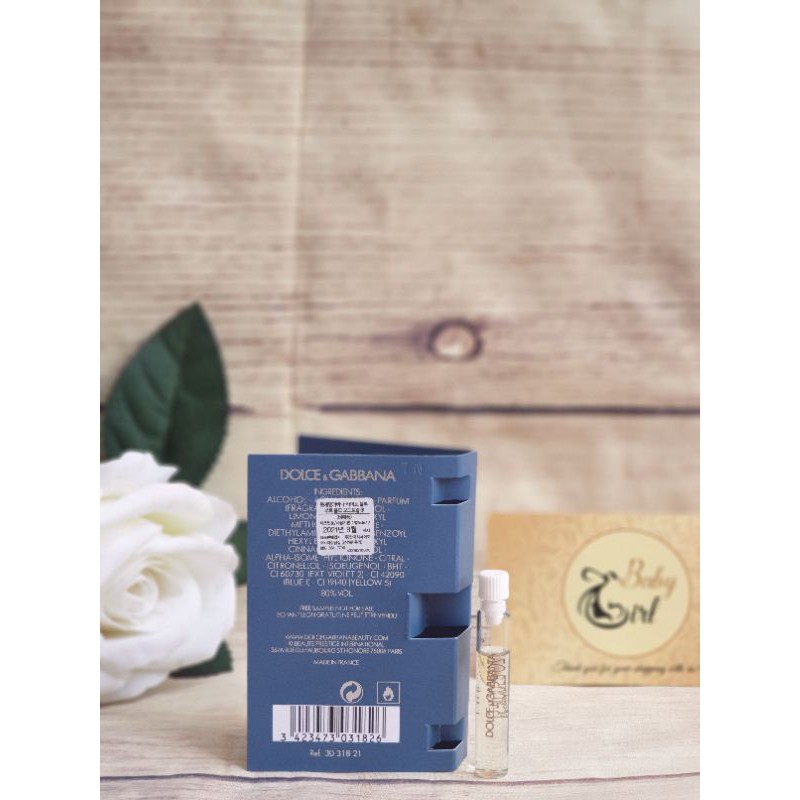 Mẫu Thử NƯỚC HOA NAM LIGHT BLUE POUR HOMME CỦA HÃNG DOLCE&GABBANA 1,5ml | Thế Giới Skin Care