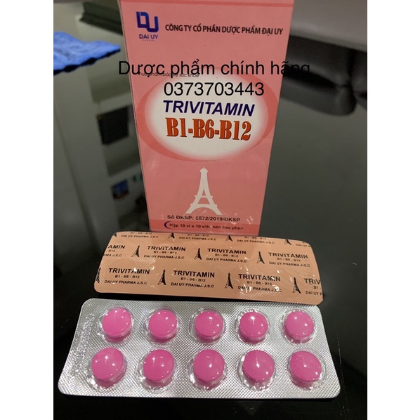 Trivitamim 3B ( B1-B6-B12)- hỗ trợ cải thiện tình trạng thiếu hụt Vitamin nhóm B