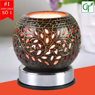 Đèn Đốt Tinh Dầu 💖FREESHIP💖+ Tặng Kèm Bóng Dự Phòng -  Đèn Xông Tinh Dầu Bằng Gốm Đế Cảm Ứng