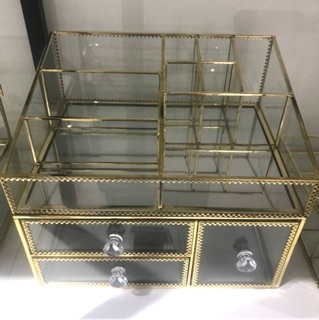 Kệ mỹ phẩm viền gold