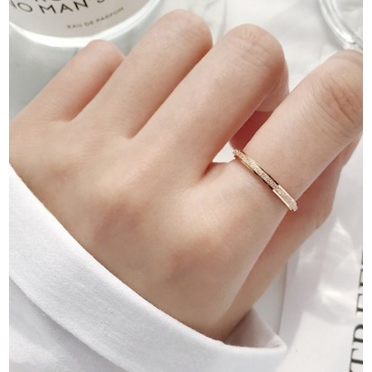 [FreeShip] Nhẫn nữ Titan 3 màu phun cát J4-310 - CAM KẾT KHÔNG BAY MÀU