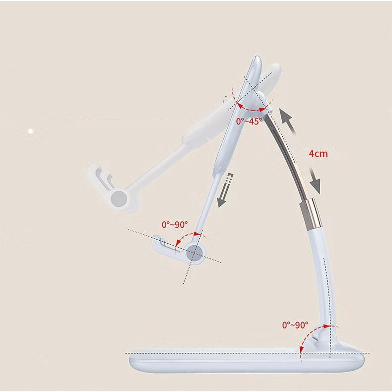 Giá đỡ điện thoại Ipad để bàn Khung Gấp Gọn Chắc Chắn, Góc Xoay Linh Hoạt, Hỗ Trợ Làm Việc Hay Học Tập