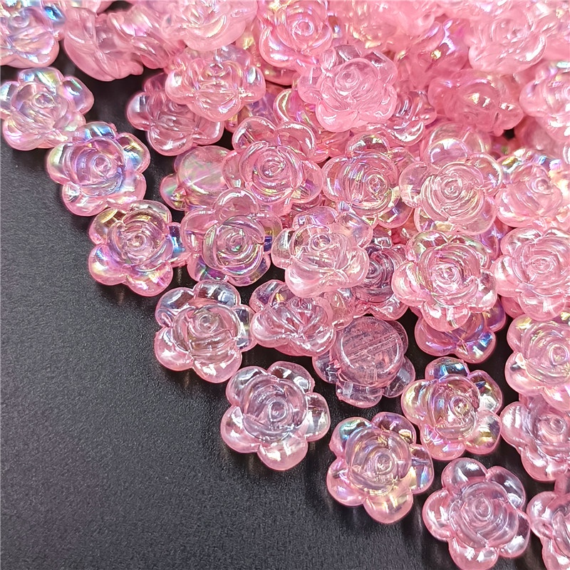 Bộ 20 Hạt Xỏ Bằng Acrylic Hình Hoa Dùng Làm Trang Sức Thủ Công Mới