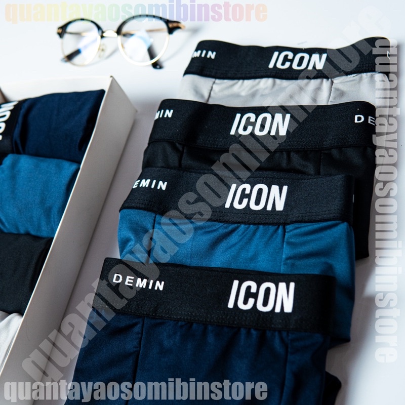 Combo quần sịp đùi nam ICON chất vải thun lạnh,co giãn 4 chiều, thoáng mát,ko nhăn,ko xù, thoải mái vận động