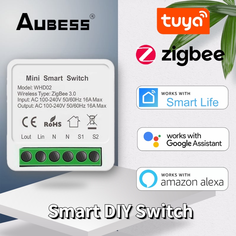 Công tắc thông minh Tuya Basic, kết nối Zigbee, App Smart Life hoặc Tuya.