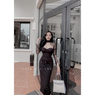 Đầm Body Cổ Ren Cup Ngực