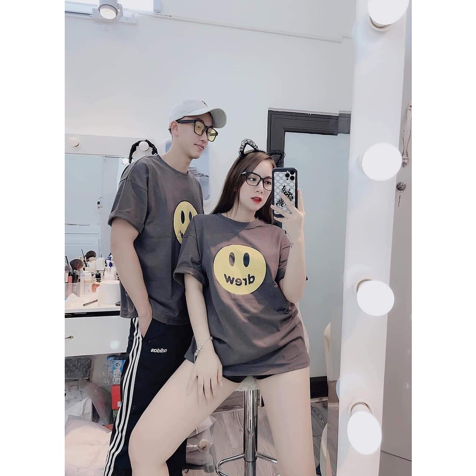 Áo Phông In 5D Phối Chữ DREW Fom Dáng Nam Nữ Phá Cách - Trẻ Trung Năng Động Trend GAREM STOREPhong Cách AMBITION