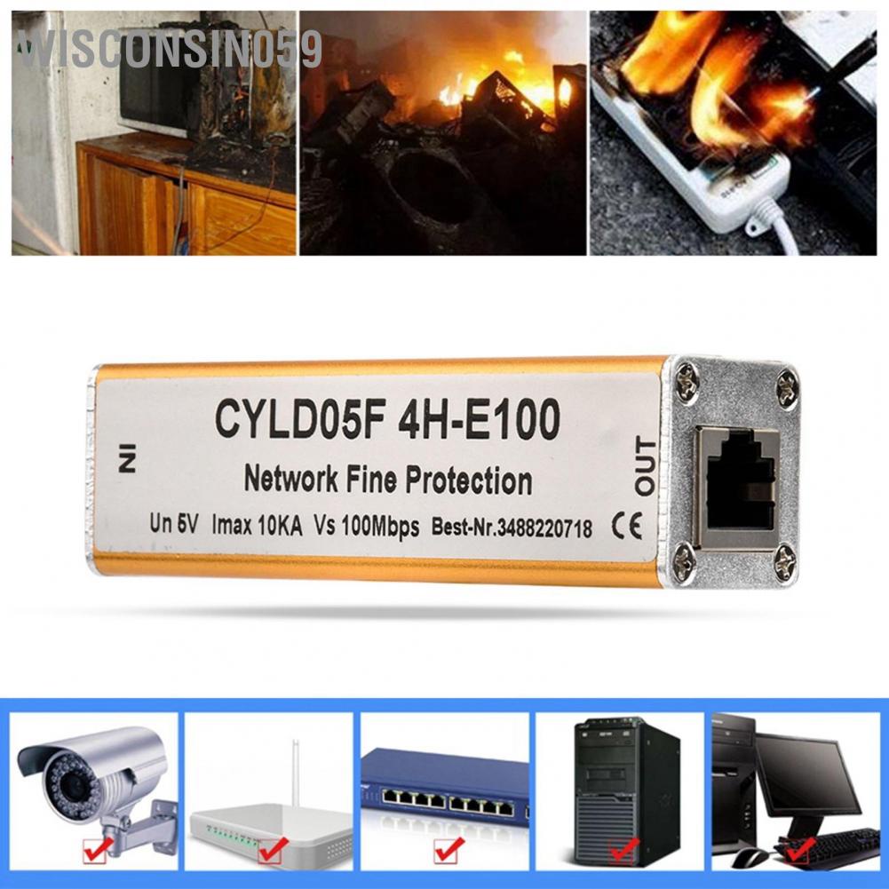 Wisconsin059 RJ45 RJ11 Adapter Ethernet Network Surge Protector Thunder Lighting Arrester Protection 5V