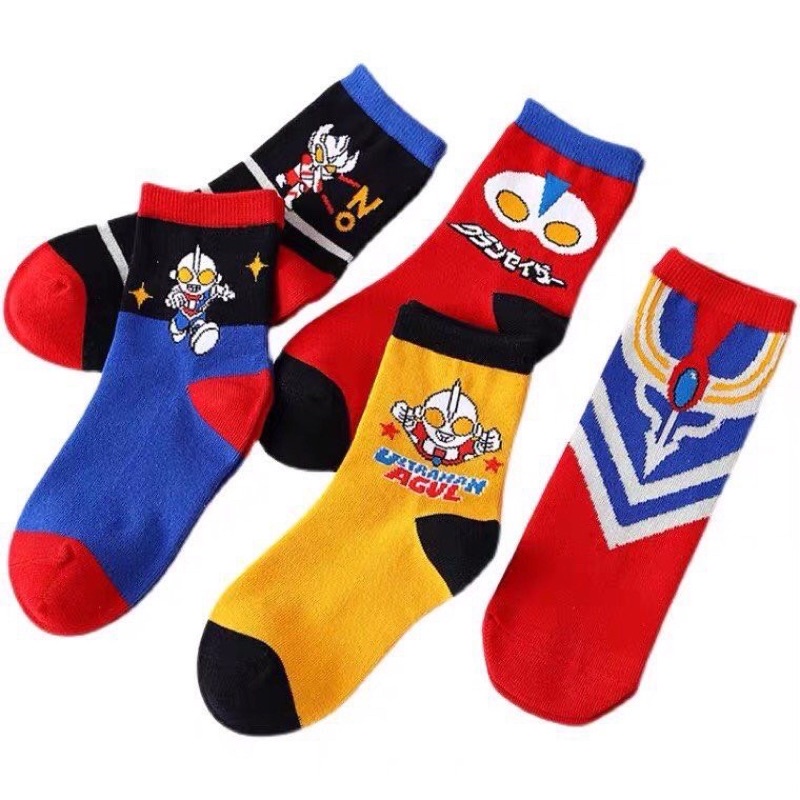 Set 10 Đôi Tất Cho Bé , Tất Siêu Nhân Cổ Cao Bé 1- 12 tuổi