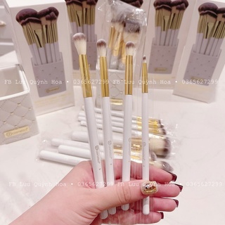 Set 12 cọ make up BH Cosmetic White Studded Elegance