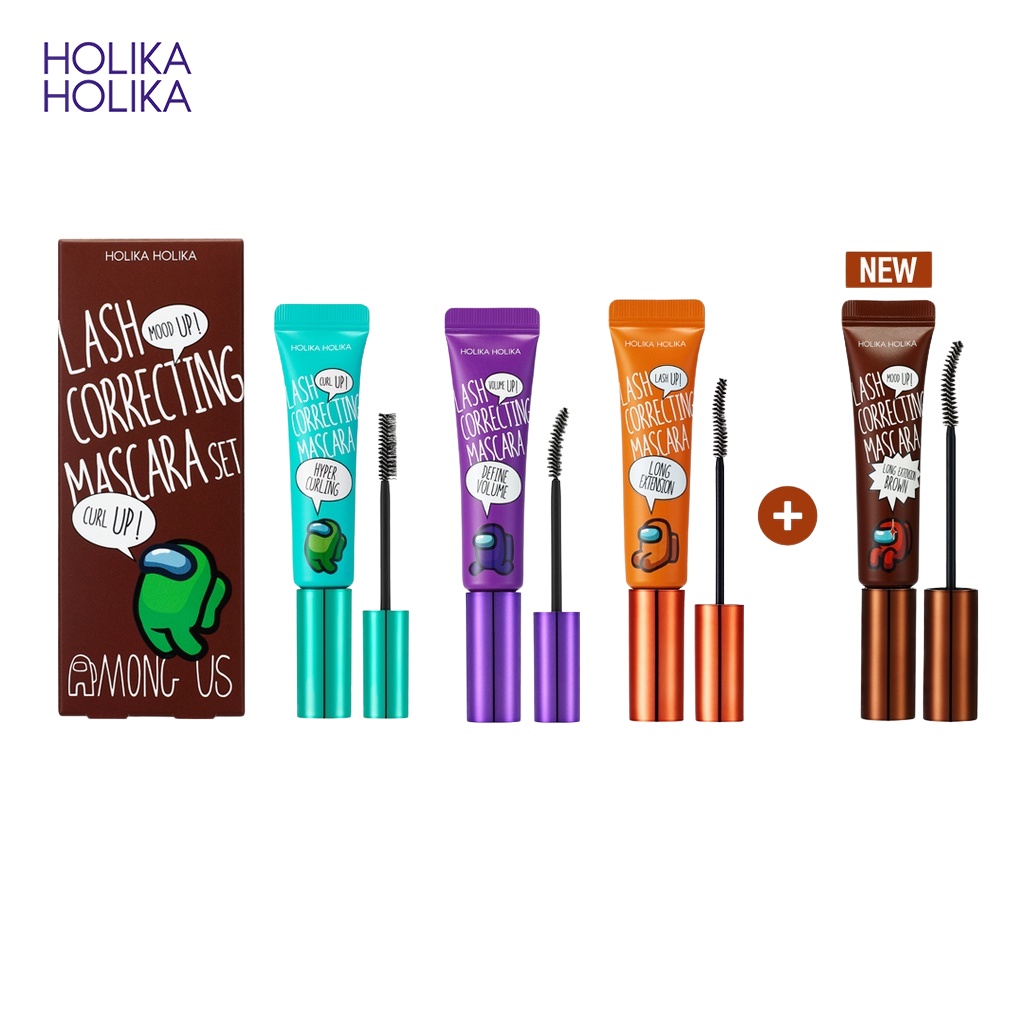 Set 2 chiếc Mascara Holika Holika Among Us Last Correcting chuốt cong mi không thấm nước lâu trôi 18ml | BigBuy360 - bigbuy360.vn