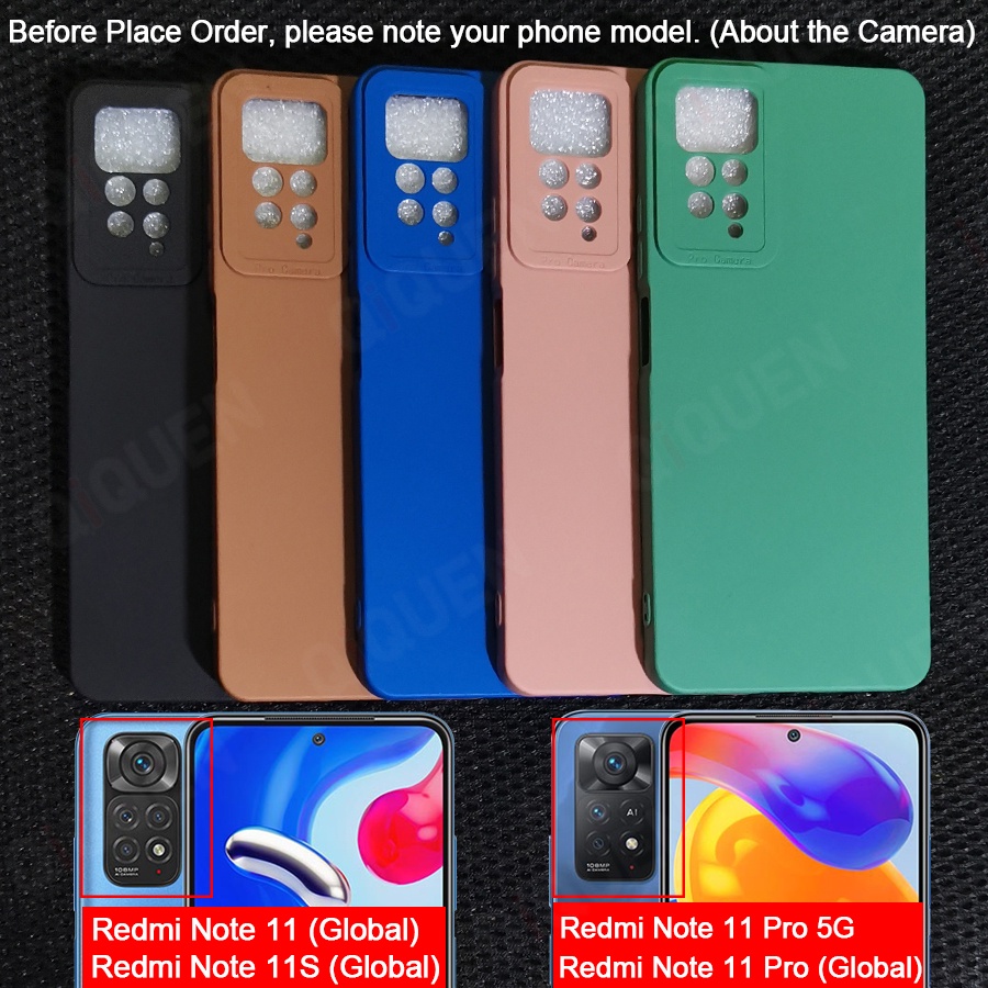 Ốp điện thoại cạnh vuông bảo vệ camera cho Xiaomi Redmi Note 11 12 Pro 5G 11S 11Pro + Plus 12S