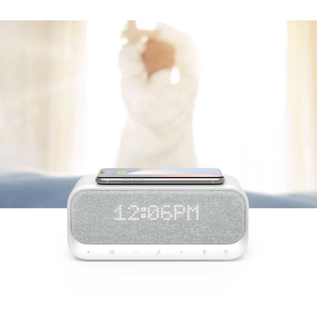 Loa bluetooth ANKER Kèm Dock sạc không dây + đồng hồ A3300 cho iPhone Samsung Oppo Xiaomi IP xs max 11 12 pro max mini