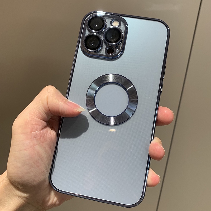 Ốp Điện Thoại Viền Vuông TPU Mềm Mạ Điện Kèm Phim Bảo Vệ Lens Cho compatible for iphone 14 Pro Max 13 Pro MA 12 Pro Max 11Pro X 7 8 PLUS X XS MAX XR