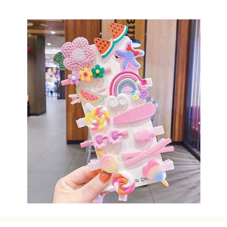 Set 14 kẹp tóc phong cách Hàn Quốc siêu dễ thương