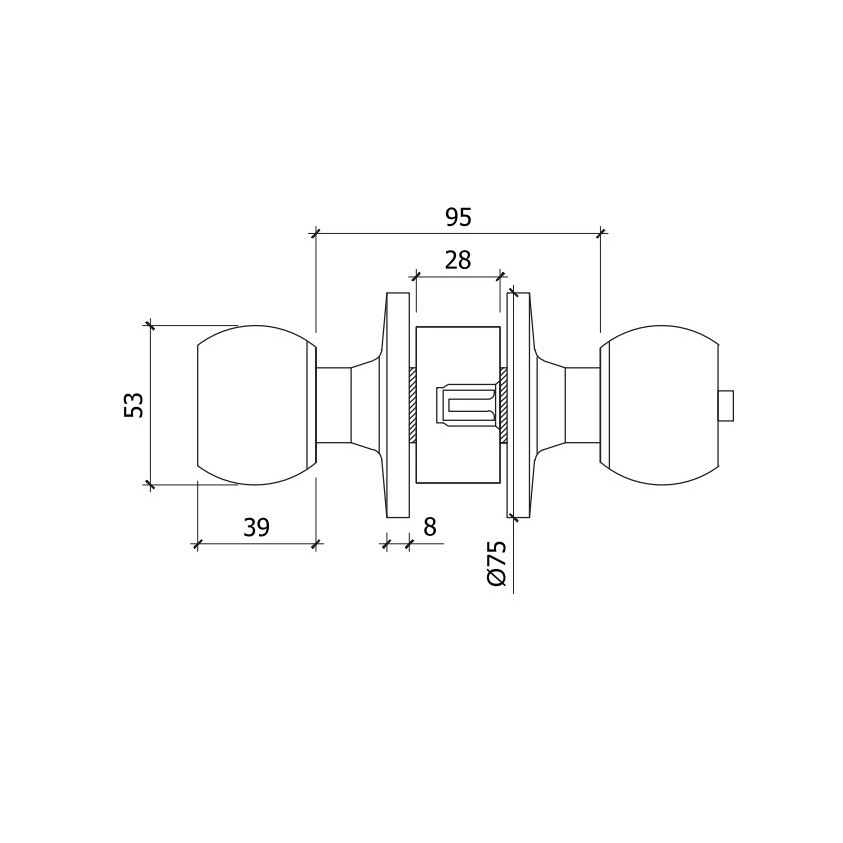 KHÓA TRÒN VICKINI 30800.001/002 SSS INOX MỜ