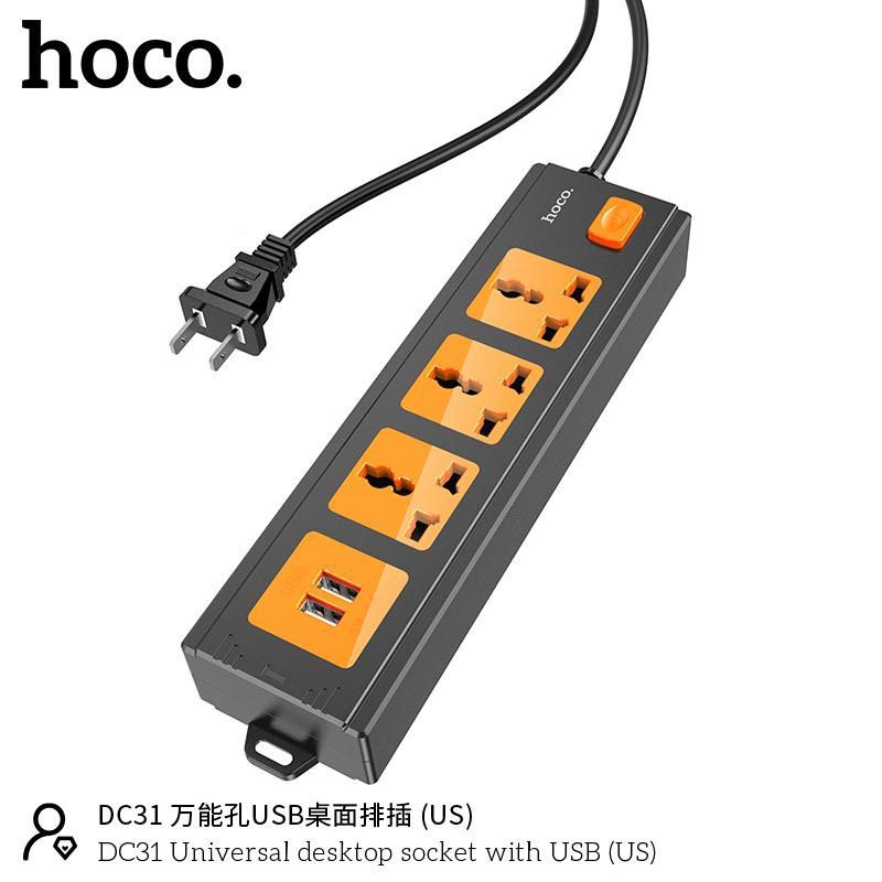 Ổ cắm điện lioa Hoco DC31 đa năng thông minh có cổng Usb an toàn tiện lợi Bảo hành 1 đổi 1 trong 6 tháng