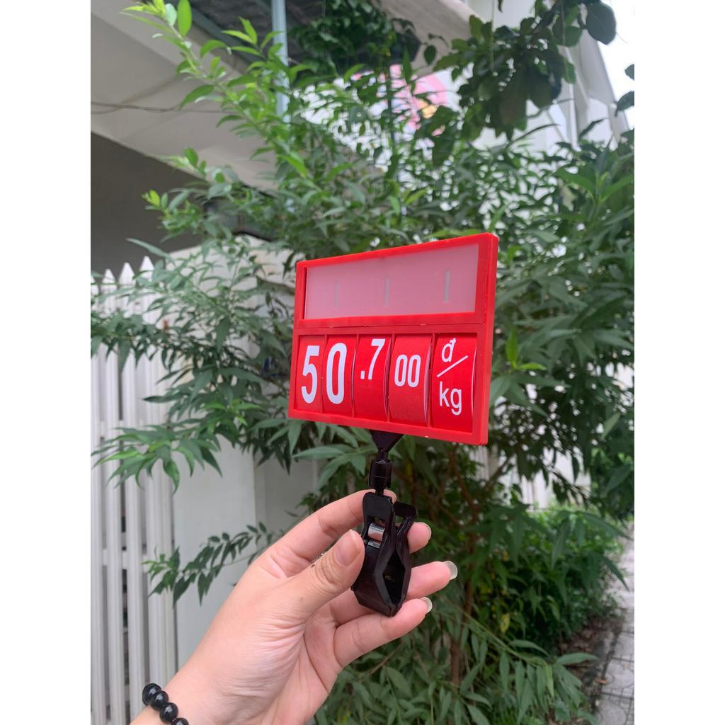 Kẹp gắn bảng giá đen - đỏ, bảng lật số, bảng giá siêu thị, bảng lật số hiển thị giá,...