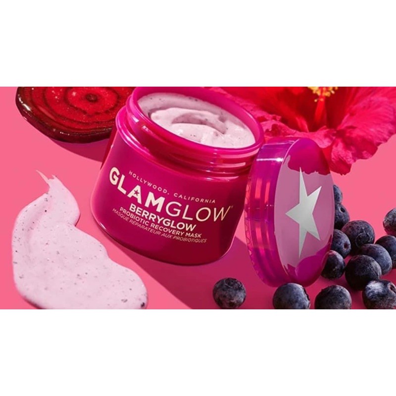 GLAMGLOW BERRYGLOW PROBIOTIC RECOVERY FACE MASK 75ML NOBOX