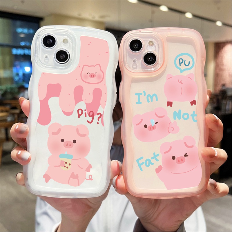 Suntaiho Ốp lưng iphone Ốp Điện Thoại tpu mềm họa tiết lợn con thích hợp cho iPhone 11 12 11 12 13 pro Max XS X XR XS Max 7 8 Plus